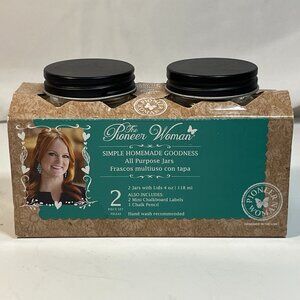 The Pioneer Woman Butterfly Embossed All Purpose Mini Jars w/ Chalkboard Labels
